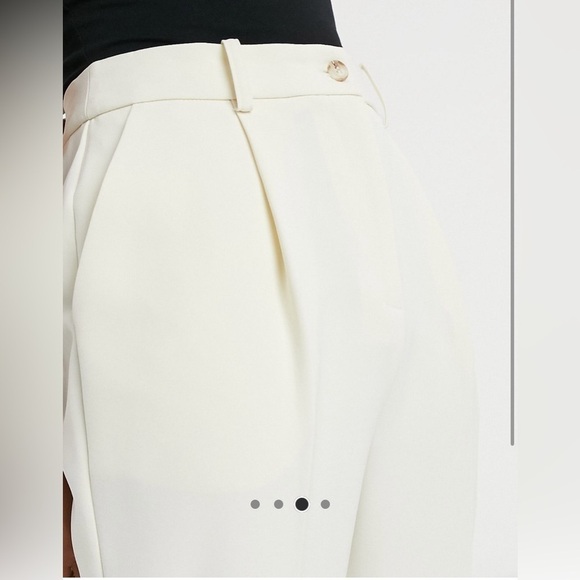 Topshop Petite clean straight trousers in ivory - Picture 4 of 4